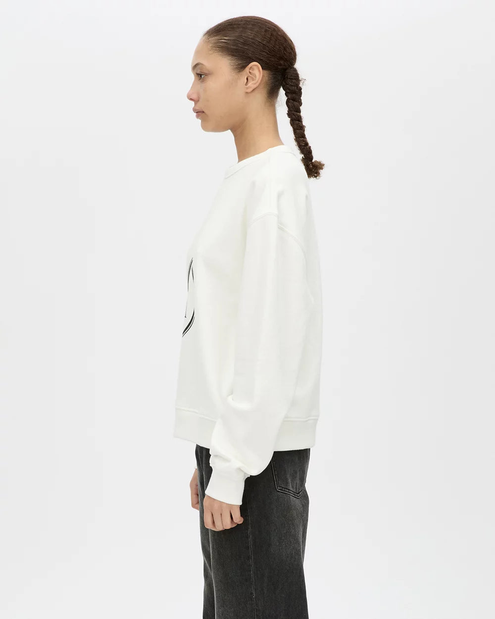 Bonnie Large Graphic Sweater - White