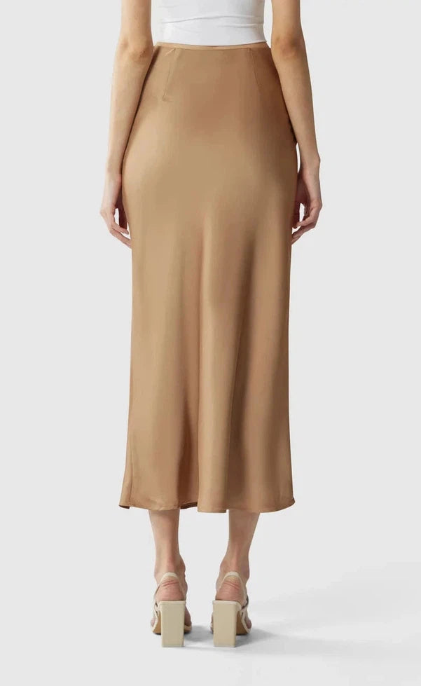Dynasty Satin Skirt - Bronze