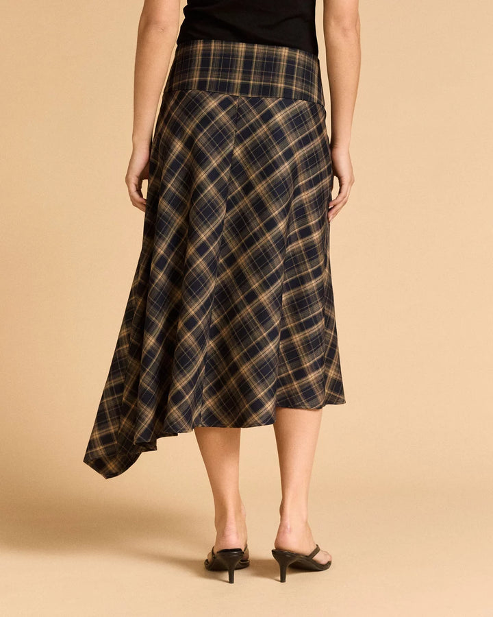 Wrap Plaid Skirt