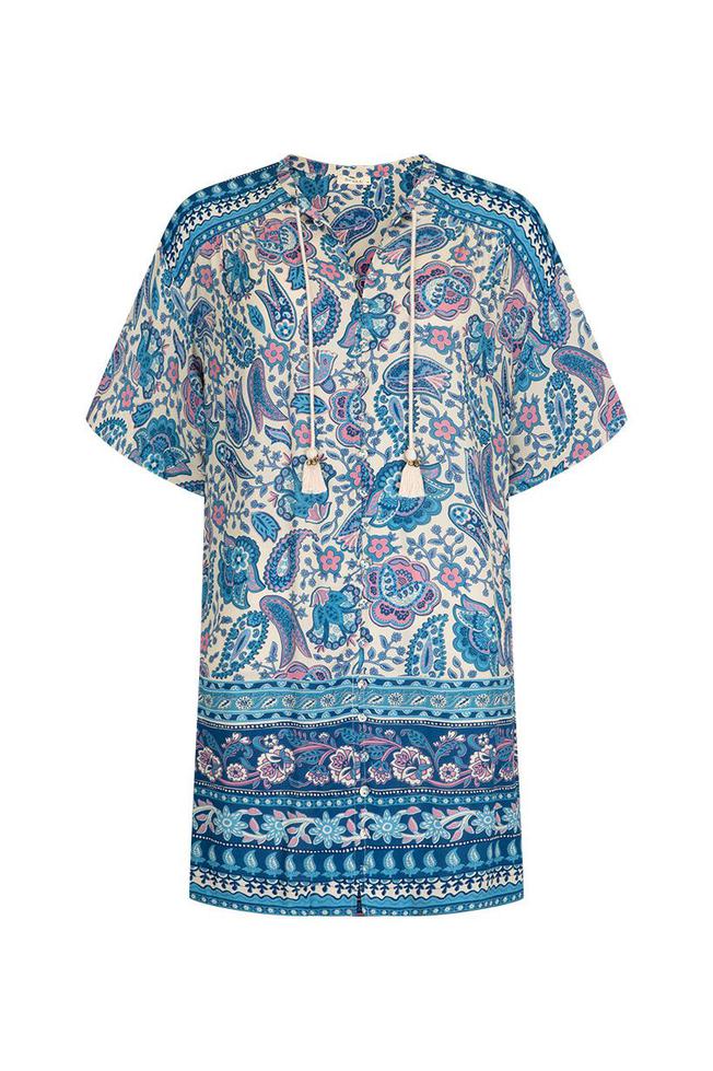 Marmont Flutter Tunic Dress - Lapis