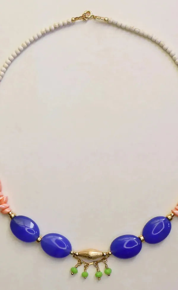 Casia Necklace - Blue
