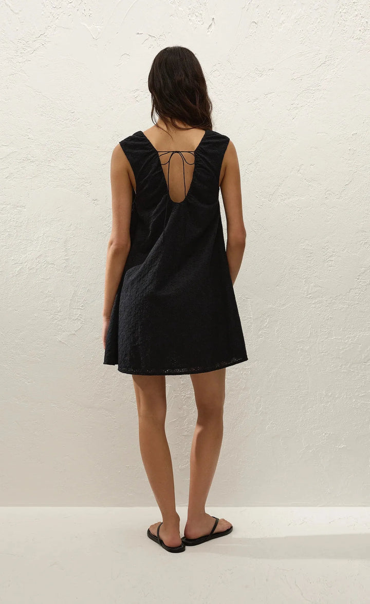 Juana Mini Dress Valentina Broderie Black