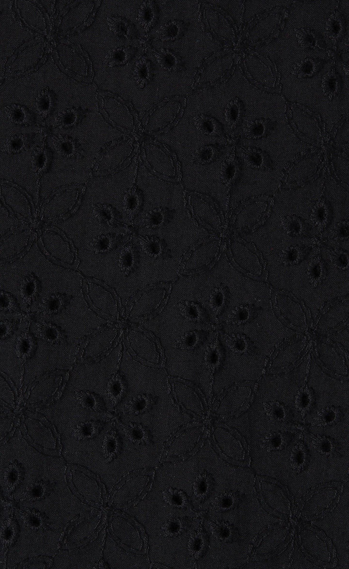 Juana Mini Dress Valentina Broderie Black