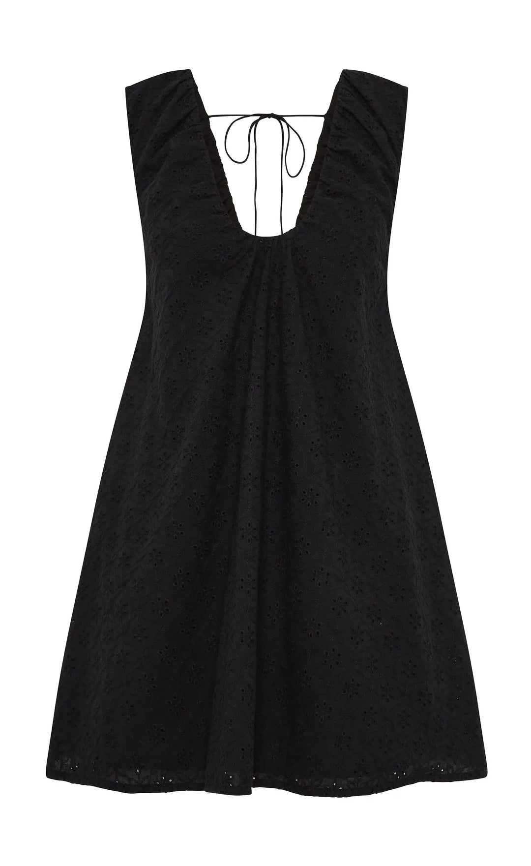 Juana Mini Dress Valentina Broderie Black