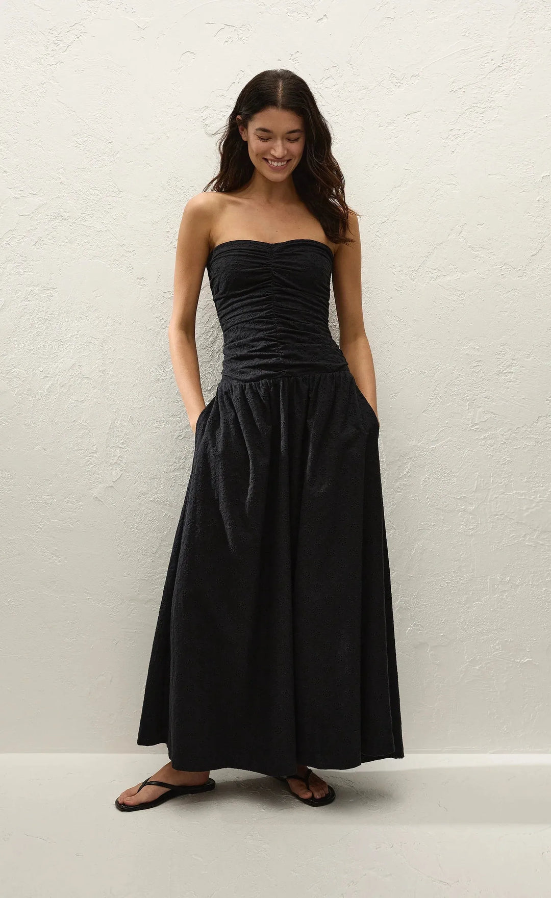 Lia Maxi Dress Valentina Broderie Black