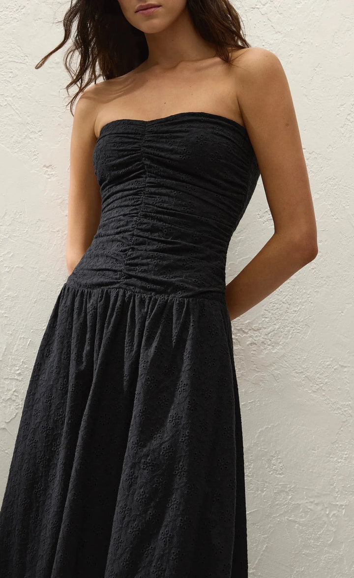 Lia Maxi Dress Valentina Broderie Black