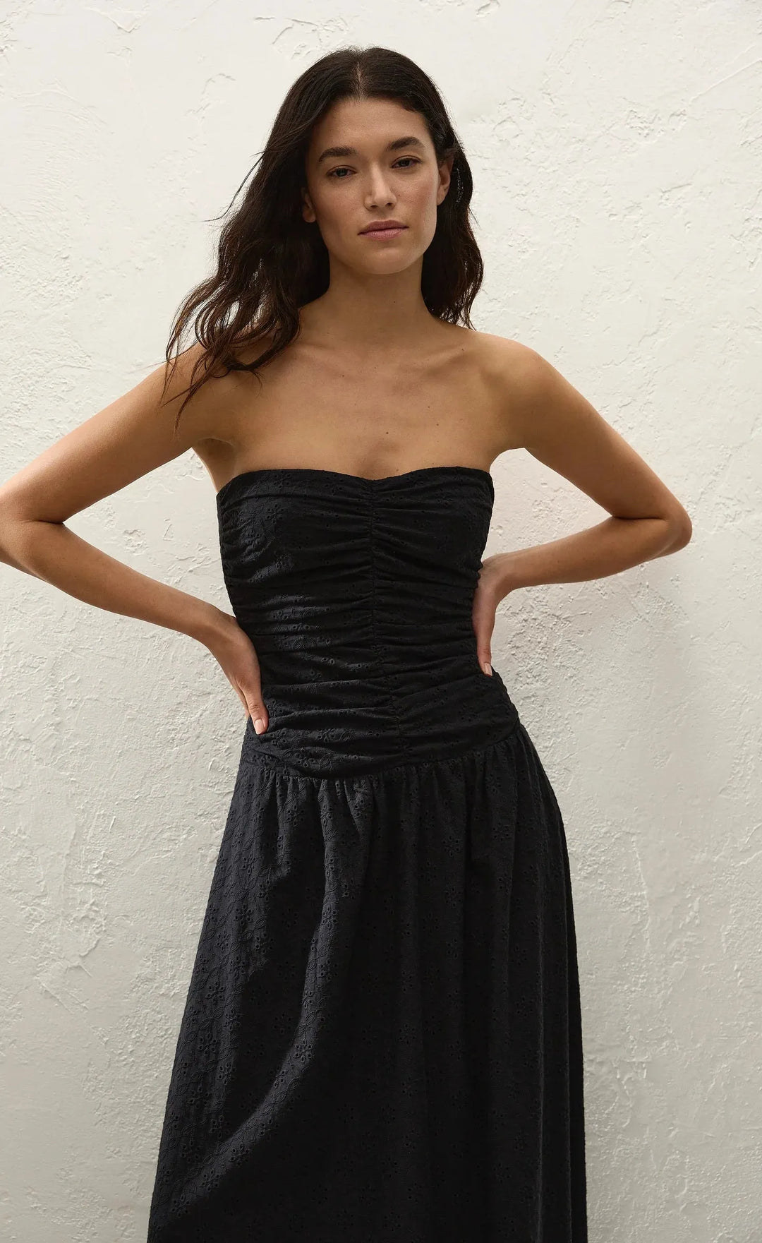 Lia Maxi Dress Valentina Broderie Black