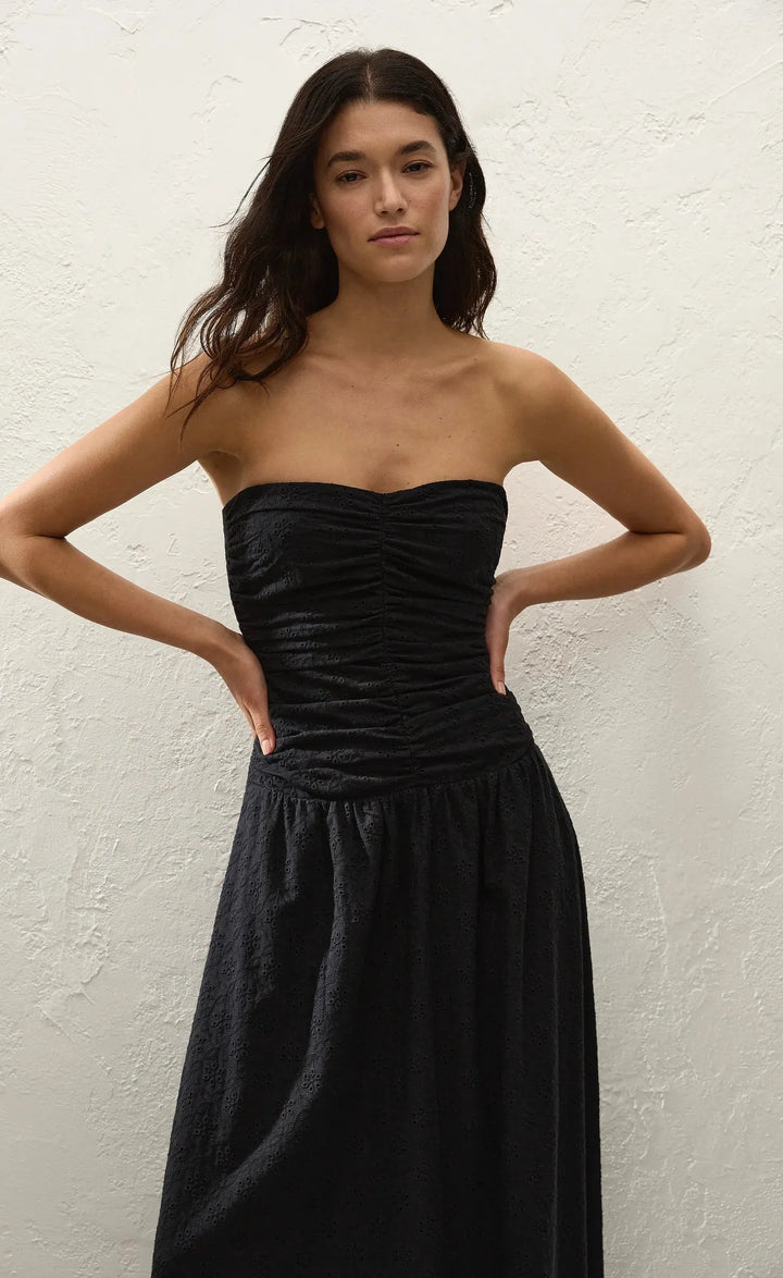 Lia Maxi Dress Valentina Broderie Black