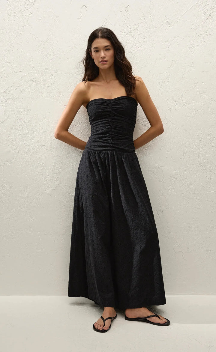 Lia Maxi Dress Valentina Broderie Black
