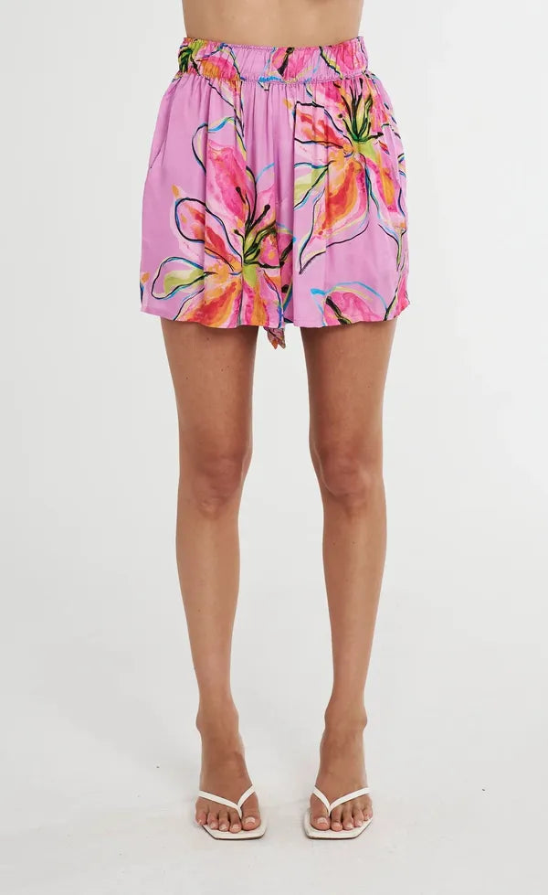 Elastic Shorts - Lilac Lily