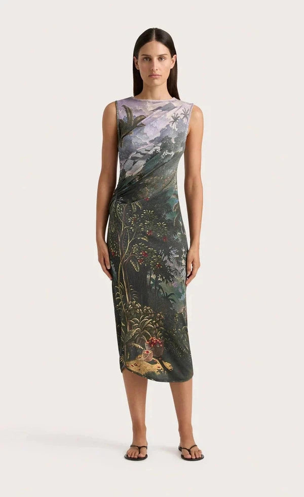 Loire Dress - Balinese Landscape