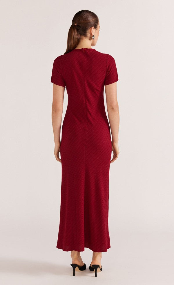 Gillian Bias Maxi Dress - Red