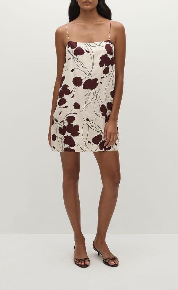 Phylis Mini Dress - Dandelion Floral Bordeaux