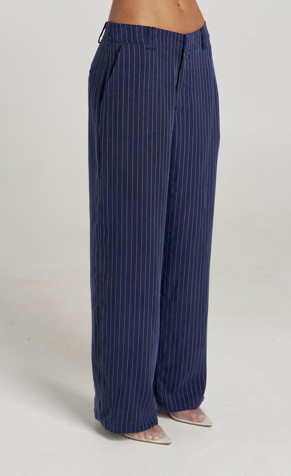 Boss Pant - Pinstripe Navy