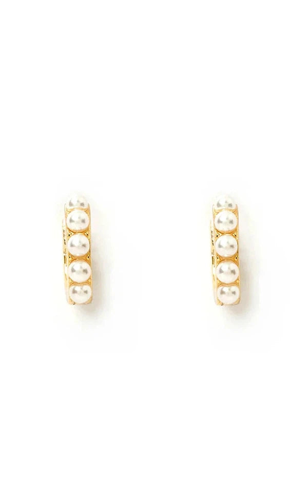 Presley Pearl  Huggie Earrings
