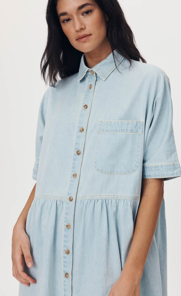 Bailey Denim Dress - Azul