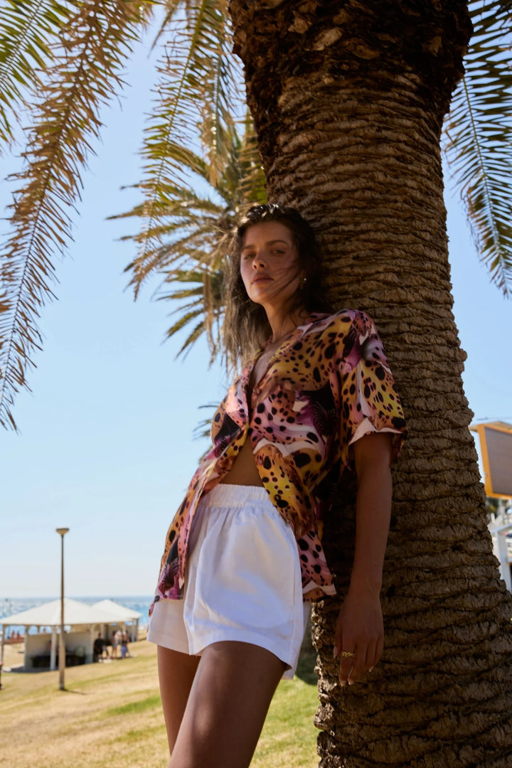 Button Up SS Shirt Orchid