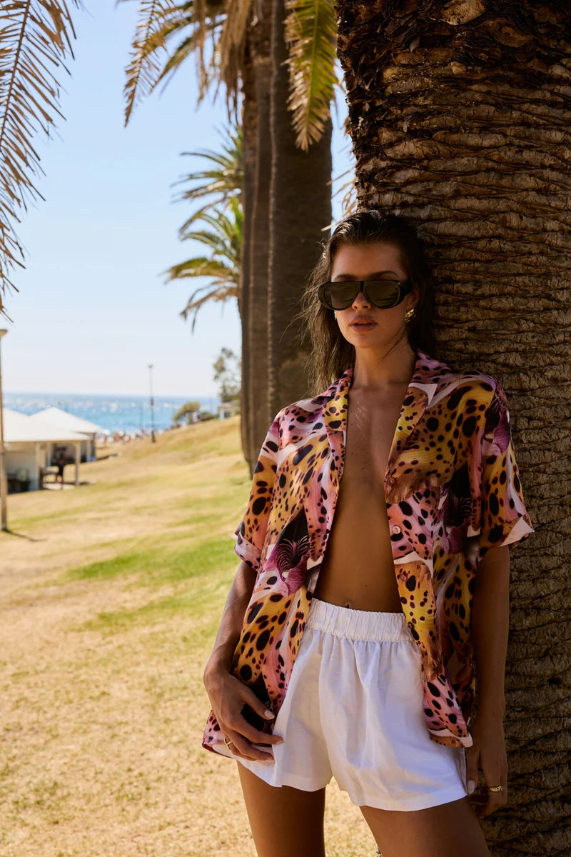Button Up SS Shirt Orchid