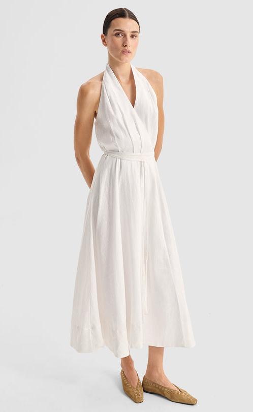 Ronni Linen Halter Dress