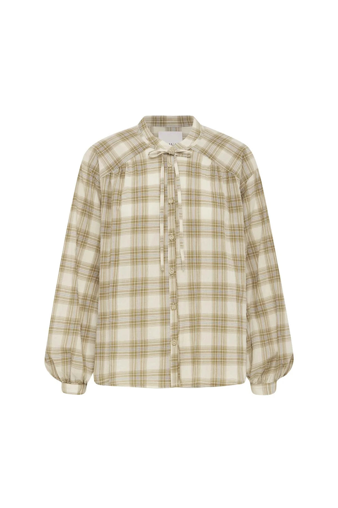 Cora long Sleeve Blouse - Fawn Plaid
