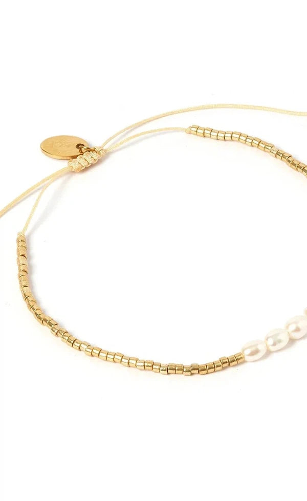 Seline Gold and Pearl Bracelet