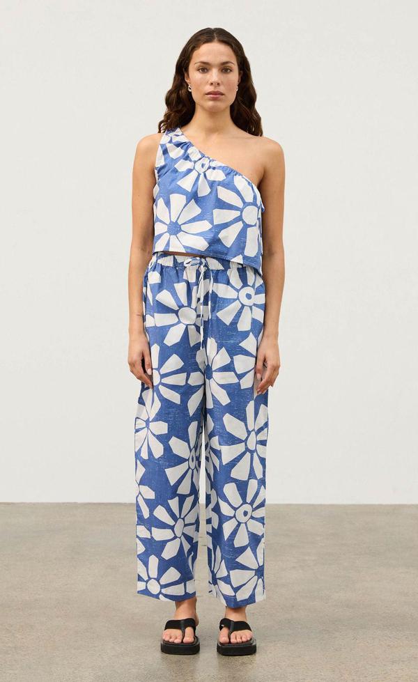 Geo Flower Cotton Pant