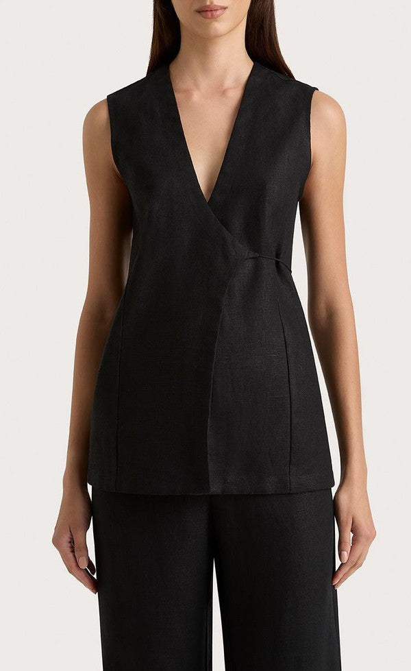 Lulea Wrap Vest - Black